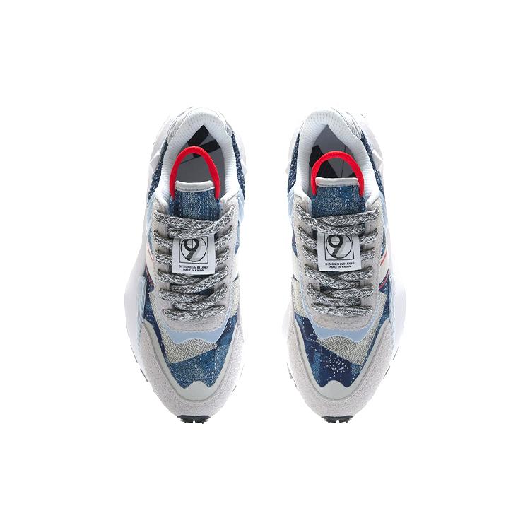 Li Ning Cushioning Slip Resistant Abrasion Resistant Breathable Lightweight Low top Running Shoes Men's Shadow Gray AGCR047-6
