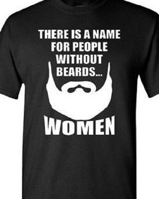 Istnieje nazwa dla osób bez brody..Kobiety Śmieszna koszulka T-shirt wszystkie rozmiary