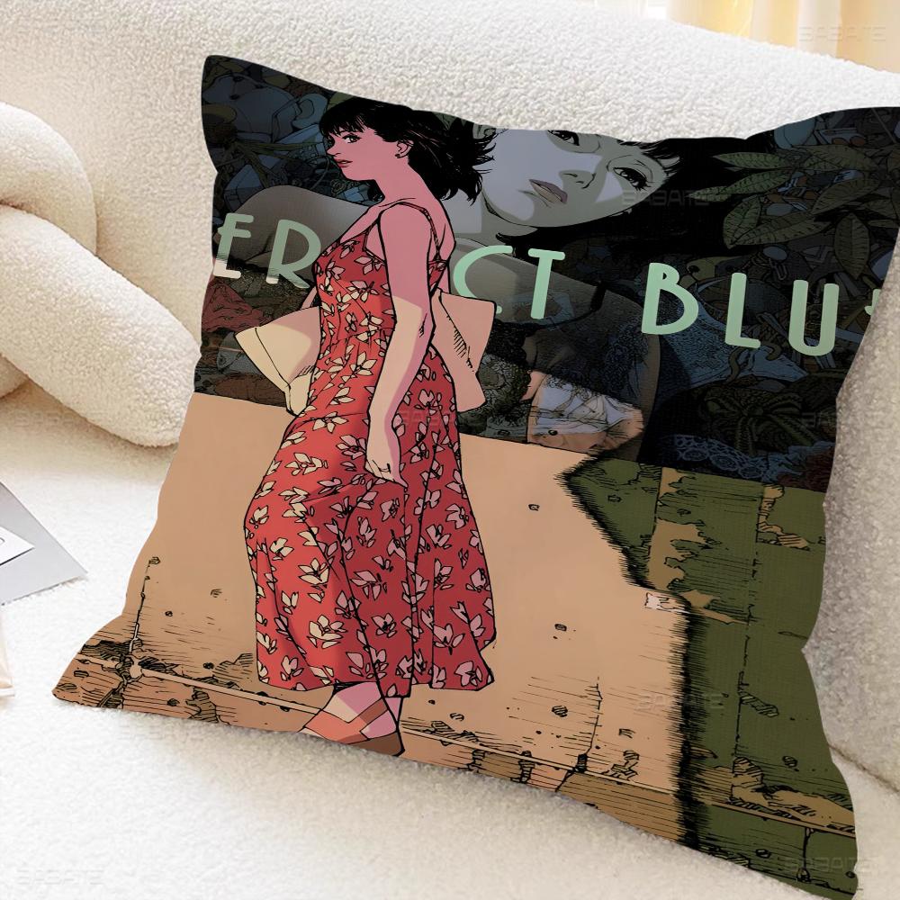 Japan Anime Perfecta Blue Pillow Cover For Bedroom Room And Living Room Sofa Decorative Cushion Cover