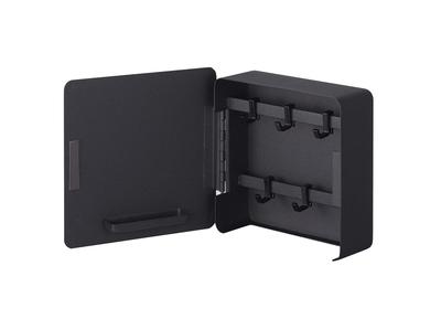 Yamazaki Magnetic Key Hook, 2-Tier, Black, Approx. W15.8 X D5.5 X H15.8cm, Tower, Entryway, Key, Seal Storage, Key Holder, 4800