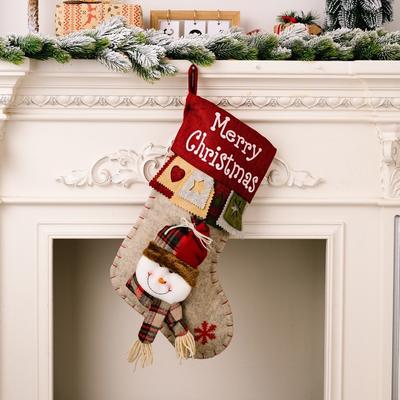 Funny Hanging Christmas Stocking Santa Claus Christmas Sock Snowman Large Capacity Christmas Decoration Navidad