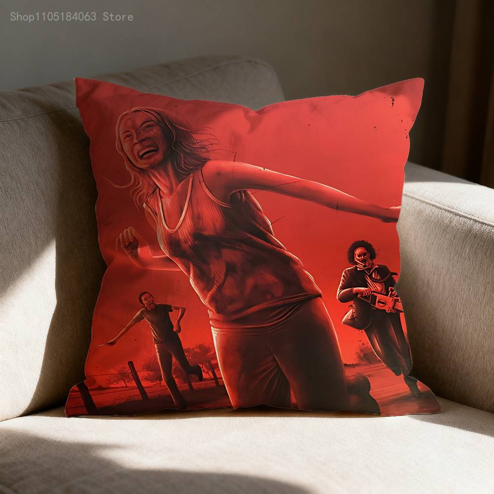 S-Saw Horror M-Massacre Pillow Case For Sofa Decor Car Office Room Printing Cushion Cover Decorations and Protector