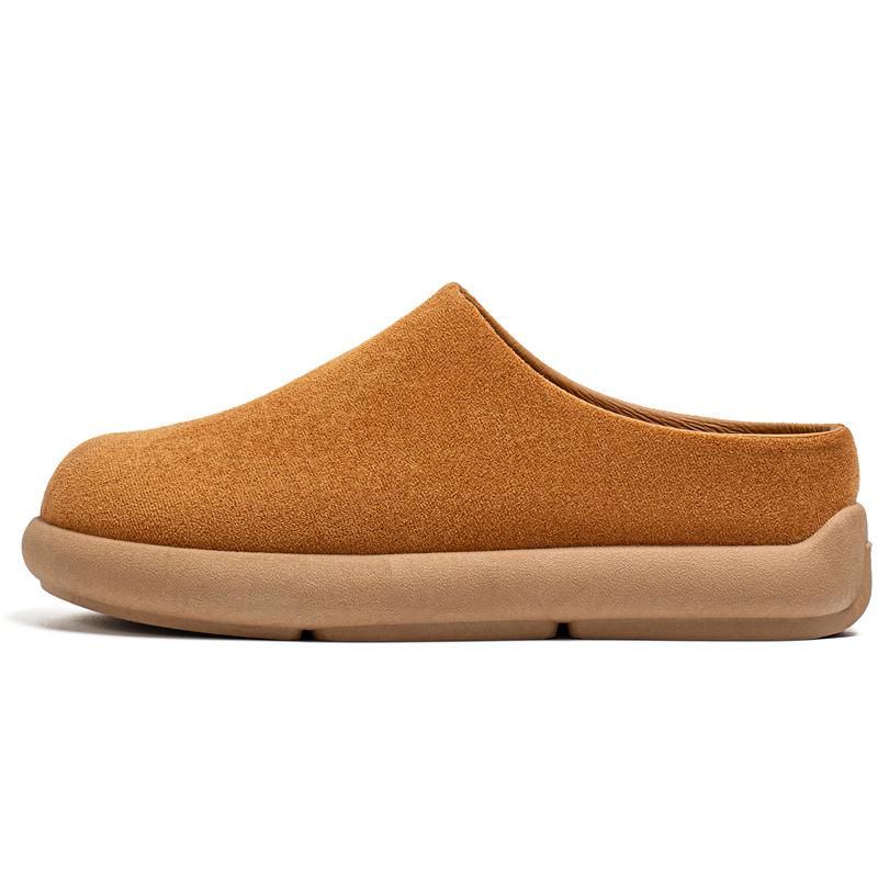 Men's Buck Ken Slip-On Half Slippers Big Head Mules Rubber Bottom Adult Commute Clogs Easy Wear Comfortable Lazy Shoes