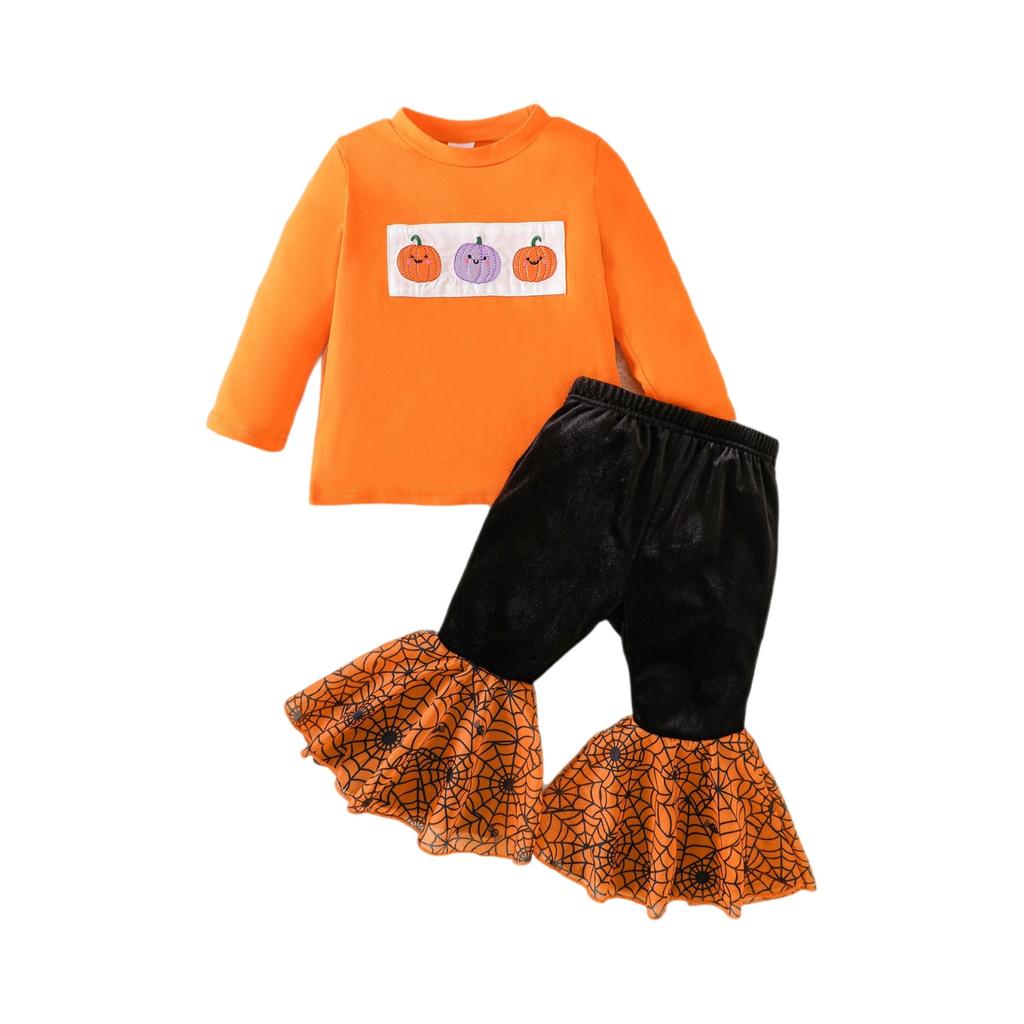 Minimalistisches Süßes Mädchen Kleinkind Langarmkleid