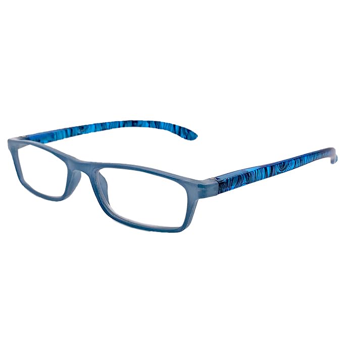 

RSINC Smarty Full Rim Light Weight Rectangular Unisex Eye Frame (Blue, Medium) ER Beach 90353 52-14-138 mm