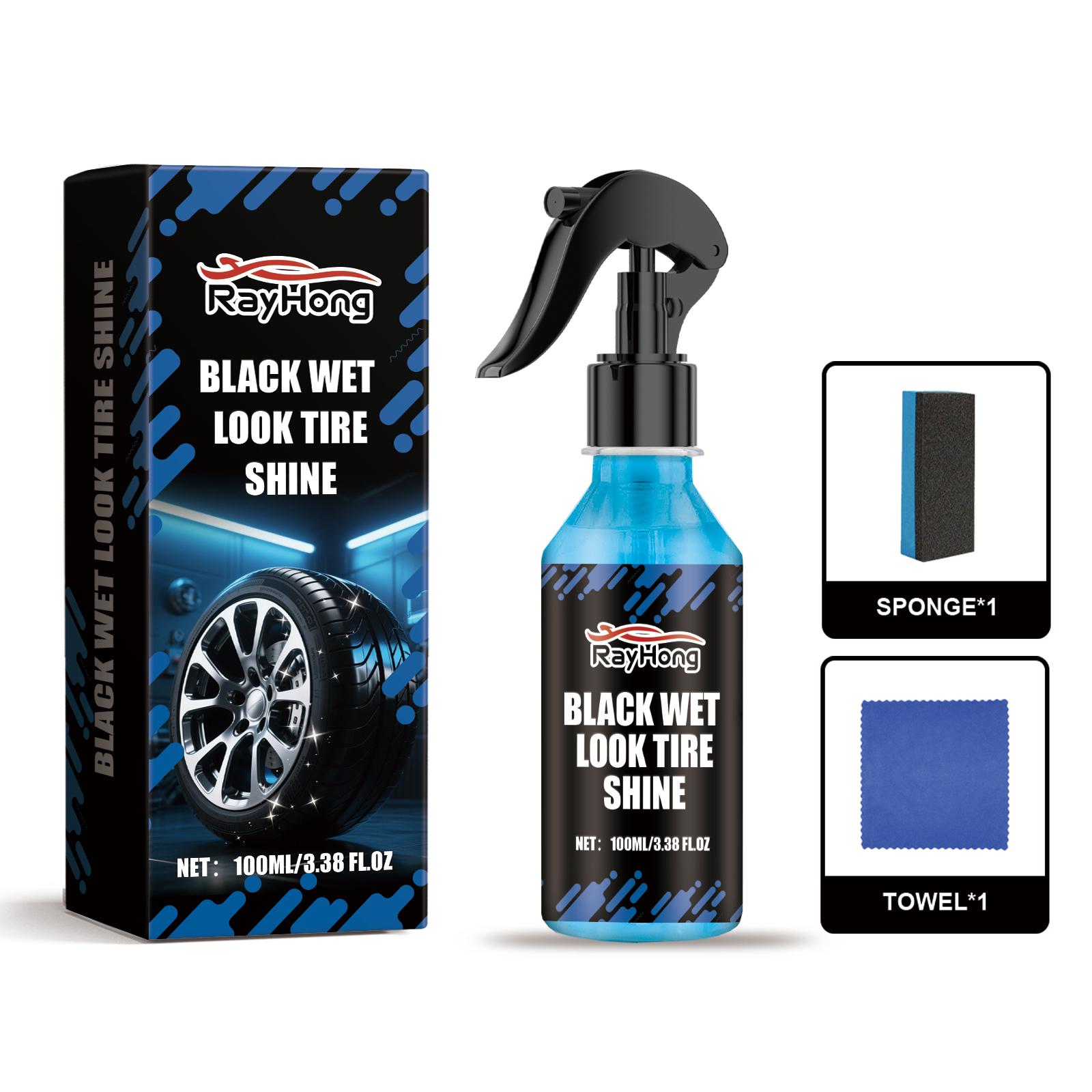 

Rayhong Tire Shine Care Spray Car Tire Beauty Maintenance Brightening Anti-Dust Protective Cleaner 100ml