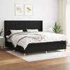 3128551 vidaXL Divan Bed with Mattress Black 200x200 Cm Fabric