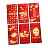 6pcs Blessing Chinese New Year Red Envelopes Traditional Money Packet  Wedding Birthday
