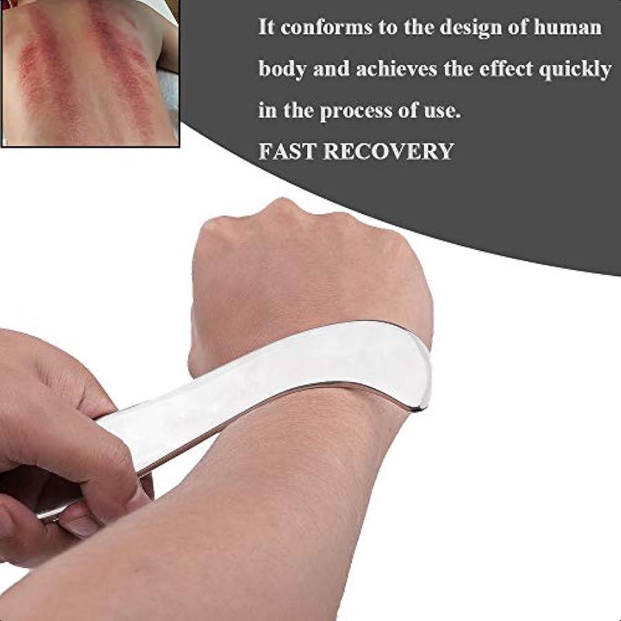 

Инструмент для скребкового массажа Гуа Ша из нержавеющей сталиСкребок для мышц Мобилизация мягких тканейФизиотерапия для спины ног рук 2 шт. United States