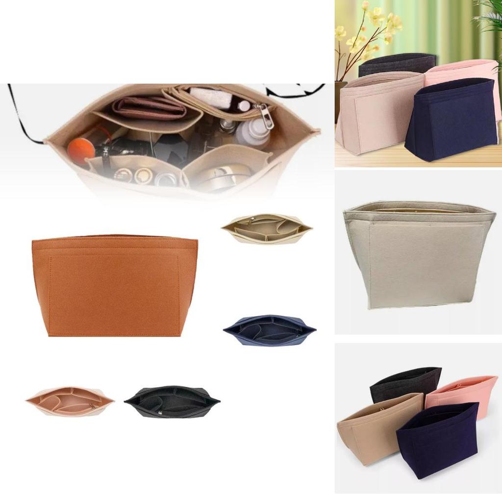 Stylish Felt Makeup Bag Multi-functional Design For Efficient Cosmetic Organization