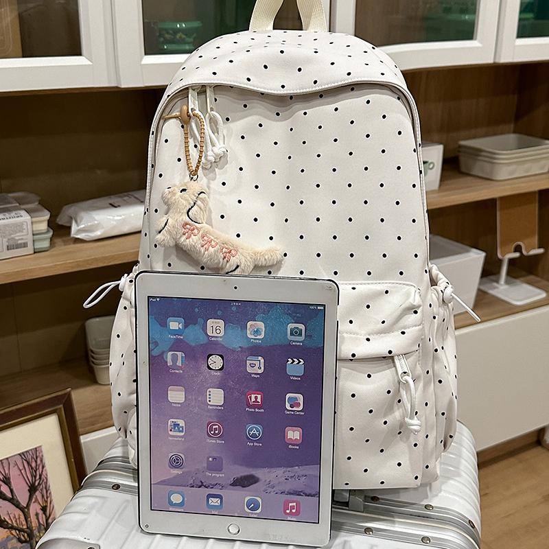 Point Print Student Schoolbag Women's Backpack