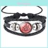 Versatile Leather Bracelet With Time Gemstone Avatar The Last Airbender Design