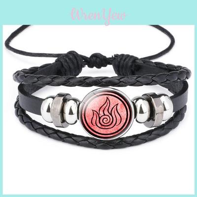 Versatile Leather Bracelet With Time Gemstone Avatar The Last Airbender Design