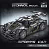 Non-Toxic New Technical Black Race Car Building Blocks Toy Creative Assembly Bricks Educational Stem Puzzle Kids Birthday Christmas Gifts