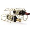 Metal Wine Rack, Wine Bottle Holder, Stackable, Holds 7 Bottles, Wine Shelf, Wine Storage, Wine Stand (Gold, 7 Bottles)