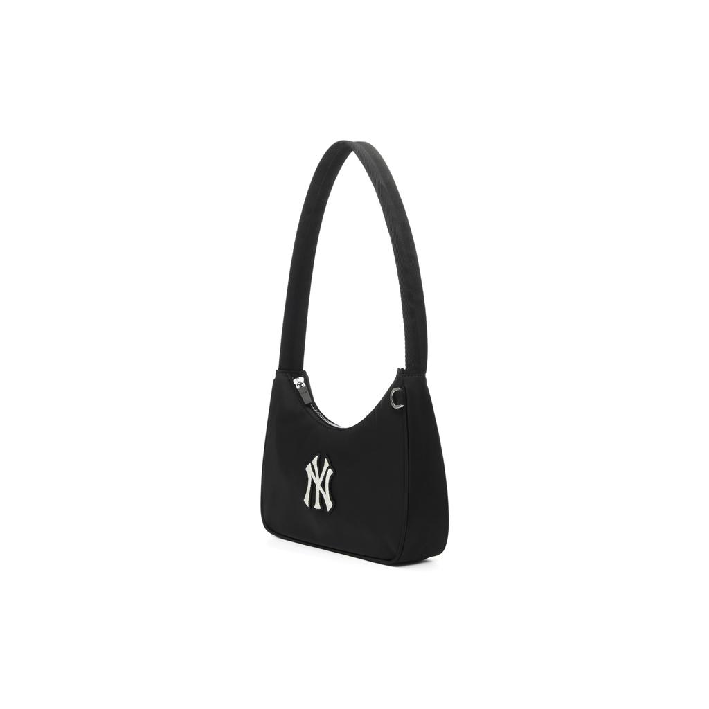 New MLB New York Yankees Nylon Shoulder Bag, Handbag Women's Black 3ABQB045N-50BKS