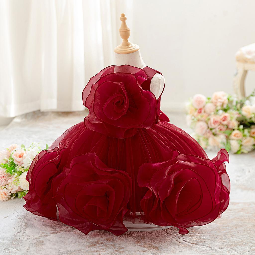 0-3J Weihnachtskleid Neugeborenes Taufe Hochzeitskleid für Baby Mädchen Erste Geburtstagsparty Kleidung Kleinkind Mädchen Taufkleid Kleidung L3017
