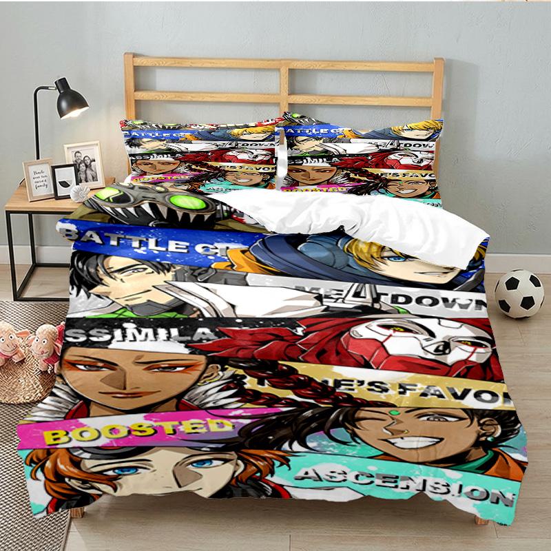 3PCS Apex Bedding Set Printed Duvet Cover Closure Includes 1 Duvet Cover & 2 Pillowcases for All Seasons Bedroom Decor