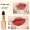 QXQY Schwarzer Samt-Matter Lippenstift in Bohnenpaste-Farbe, Geschmeidig & Langanhaltend—Verbessert den Teint für einen jugendlichen Herbst-/Winter-Look.