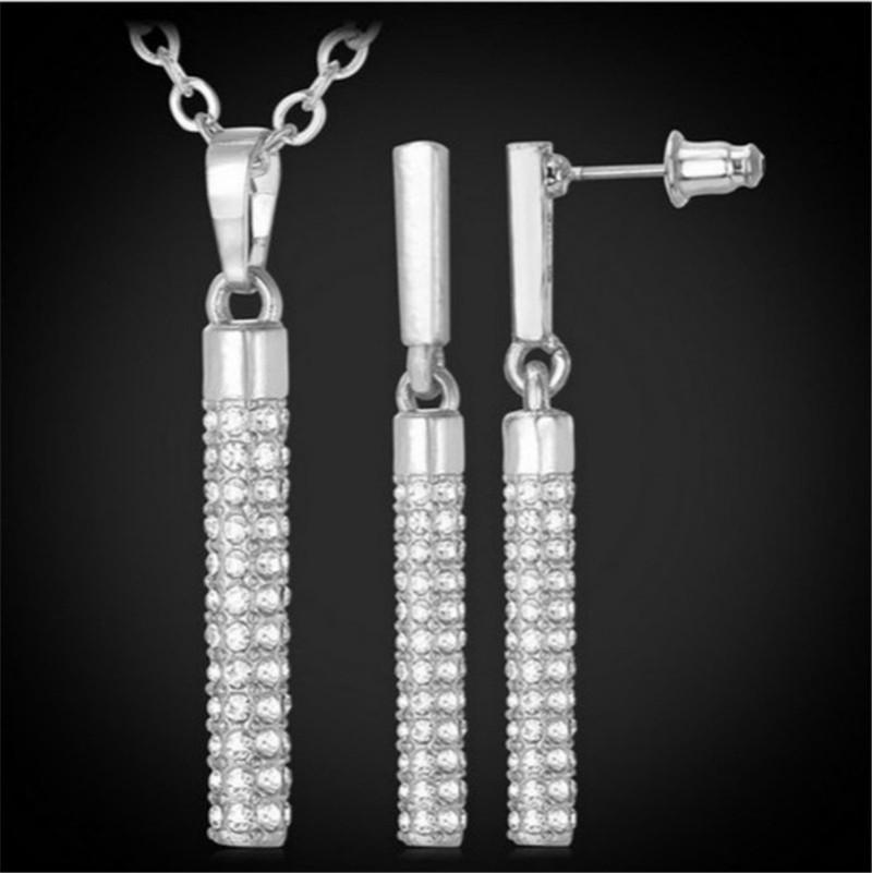 1 stuk dames oorbellen en hanger ketting dames sieraden vrouwelijke ketting oorbellen set