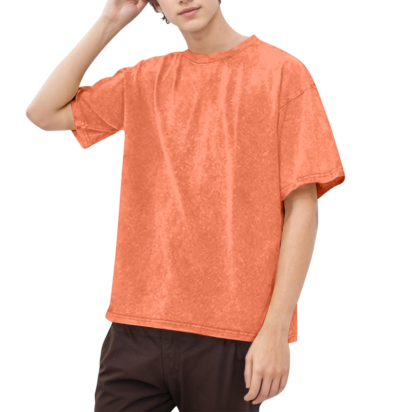 

Мужская однотонная рубашка с рисунком снежинок, повседневная, большого размера, с короткими рукавами XL шафрановый