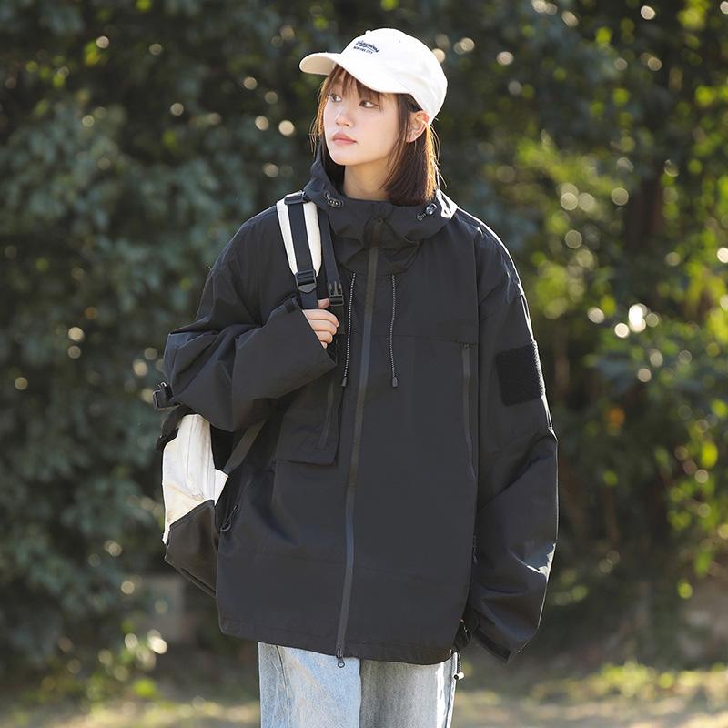 

Весна Осень Мужская и женская куртка с капюшоном Водонепроницаемая куртка Костюм для альпинизма Спортивные повседневные свободные тонкие куртки для активного отдыха XL