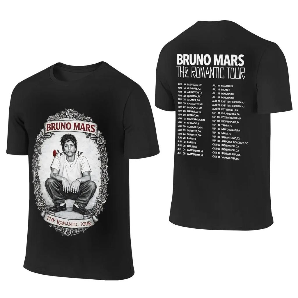 Herren Damen Bruno Mars The Romantic Tour 2026 Hemden Outfits Mode 100% Baumwolle T-Shirt Tee Kleidung Sommer Damen Herren Kleidung