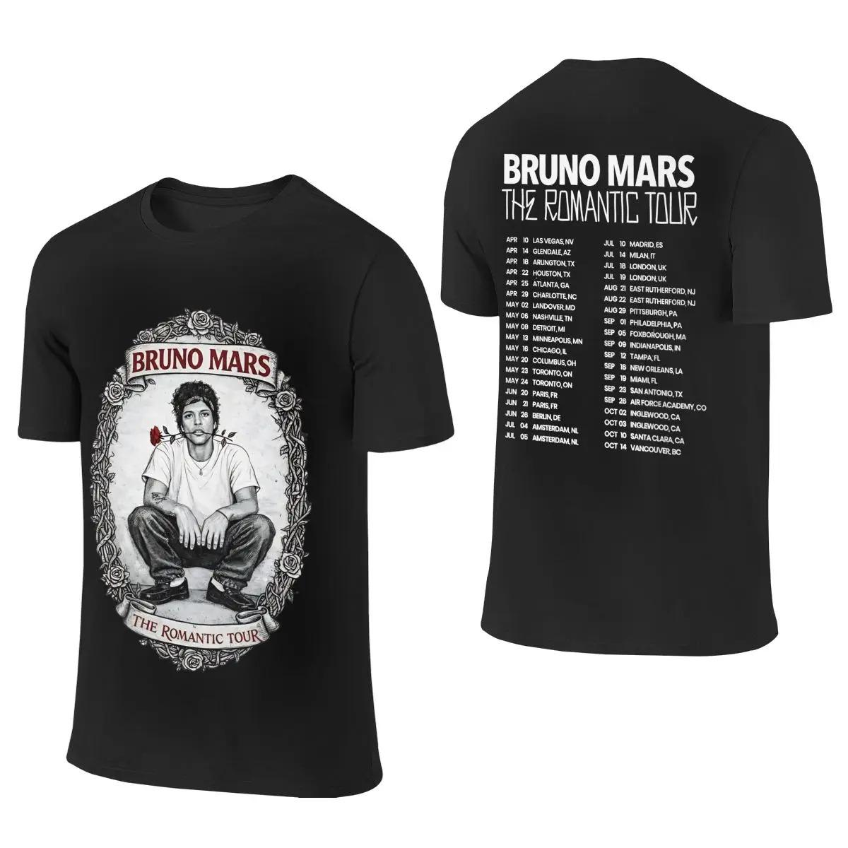 Fashion Hip Hop Clothes Heren Dames Bruno Mars The Romantic Tour 2026 Shirts Outfits Mode 100% Katoen T-shirt Tee Kleding Zomer Vrouwelijke Mannen Kleding S oranje