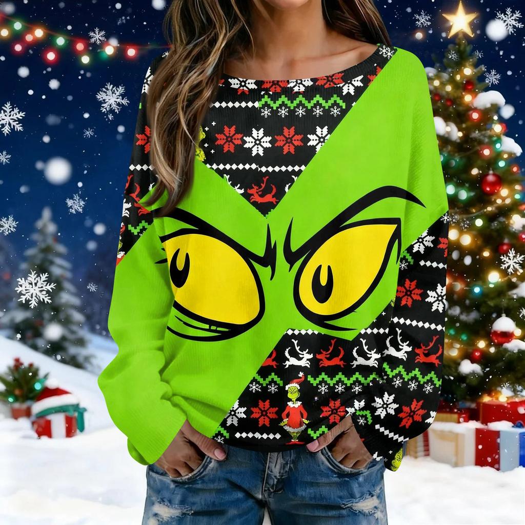 Christmas Sweatshirts For Women Knit Sweater Cute Shirt Fall Crewneck Pullover Tops