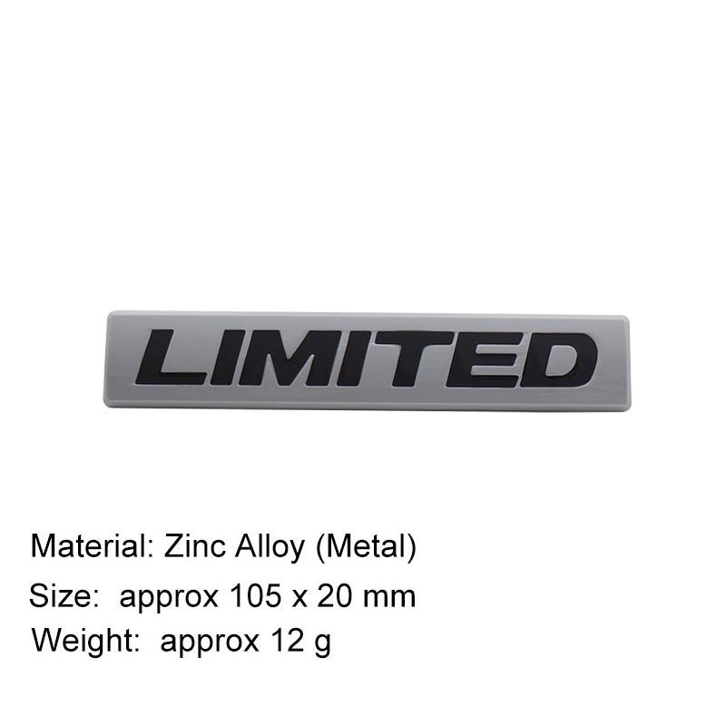 3D Car Styling Limited logo car Hood Fender trunk Rear Bonnet Nameplate Decal Emblem Badge Sticker