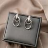 Simple and Cool Geometric Circle Earrings, European and American Retro Double Layered Winding Design, Fashionable Earrings and Accessories.