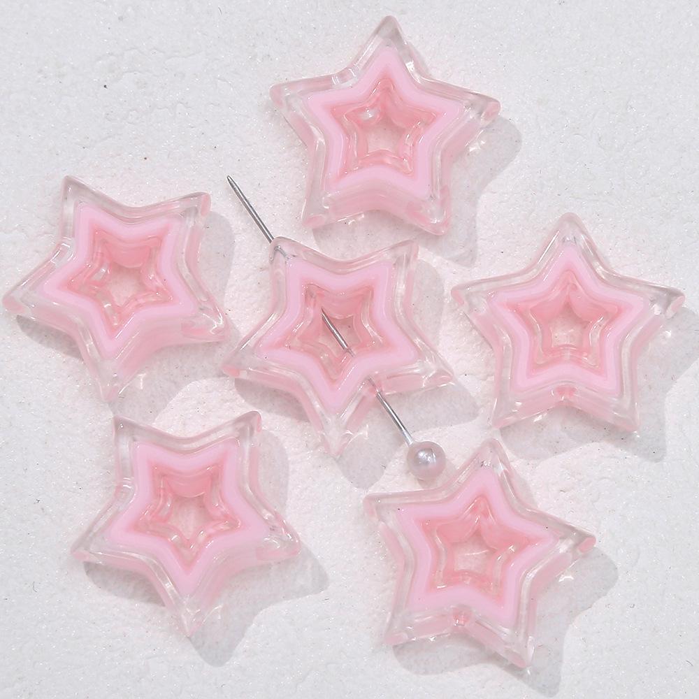 

Бусины в форме пятиконечной звезды с отверстием для DIY украшений и аксессуаров 22mm