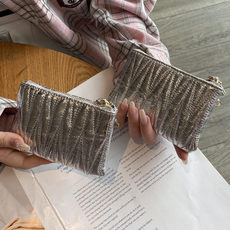 Embroidered Cowhide Leather Coin Purse & Card Holder with Zipper – Women's Key & Lipstick Storage Handbag.