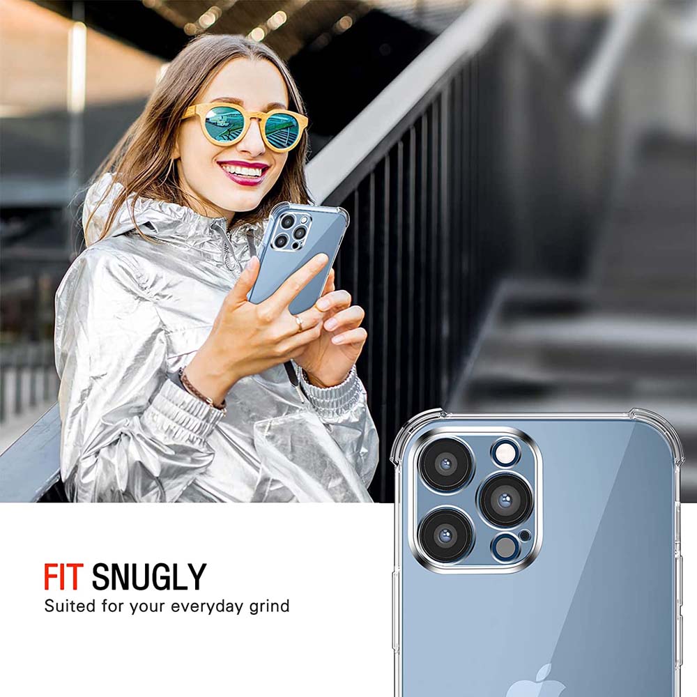 1.5MM Thick Air-Bag Clear Phone Case For iPhone 15 14 Pro 13 12 Mini 11 Pro Max SE 2020 7 8 Plus Thick Shockproof Silicone Cover