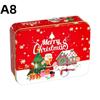 Christmas Tinplate Candy Tin Can Metal Box Cartoon Elk Santa Claus Letter Printed Xmas Candy Cookie Tea Storage Gift Case