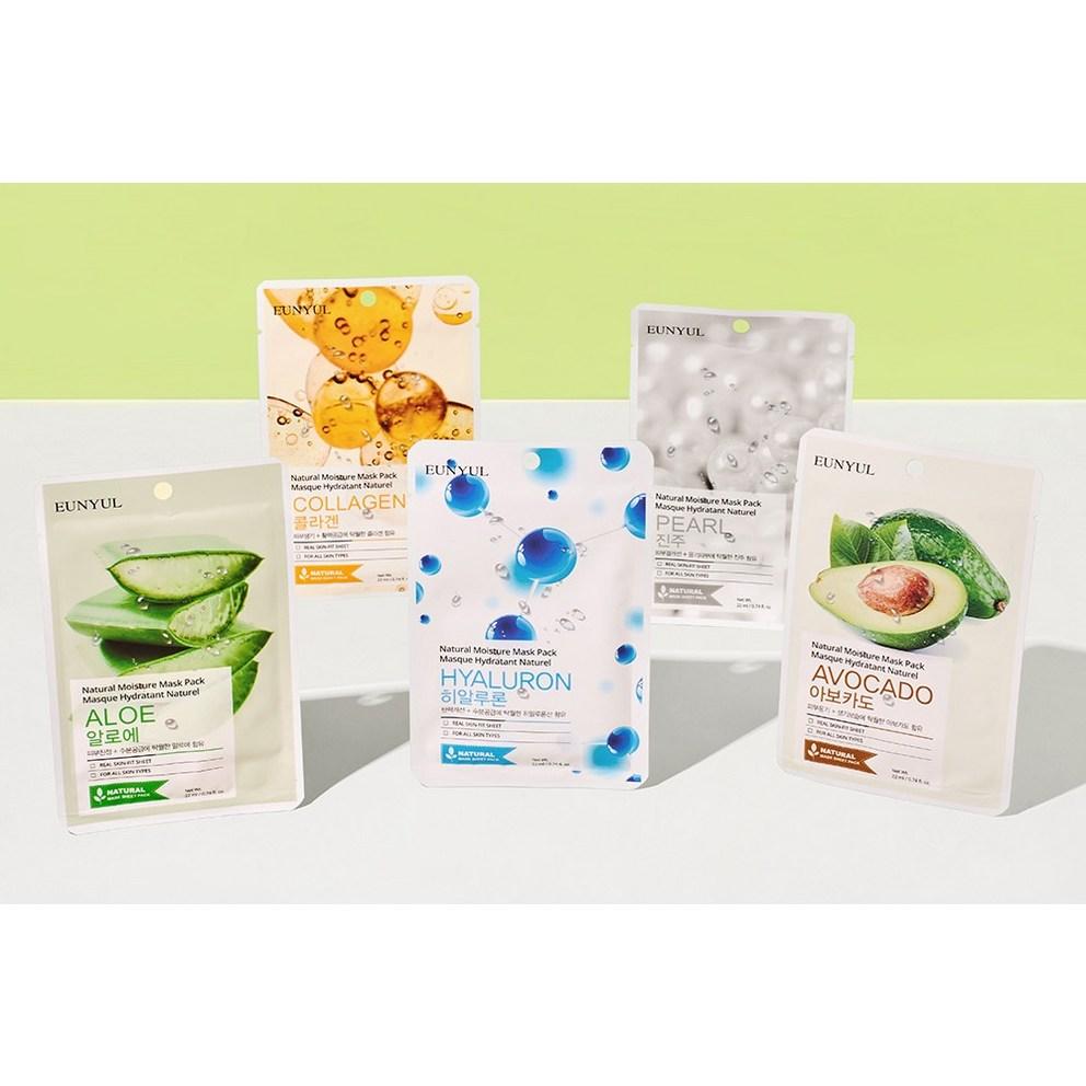 Eunyul Natural Moisture Aloe Mask Pack, 50 sheets