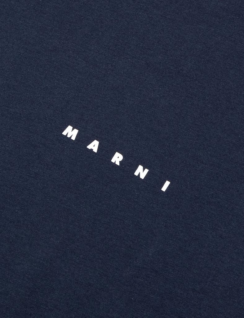 Marni HUMU0223P1USCS87 Herren T-Shirt, Blau/Schwarz, [Gebraucht]