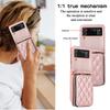 Crossbody Card Holder Wallet Case for Samsung Galaxy Z Flip 7 FE 6 5 4 3 5G Flip6 Wrist Strap Zipper Vegan Leather Phone Cover