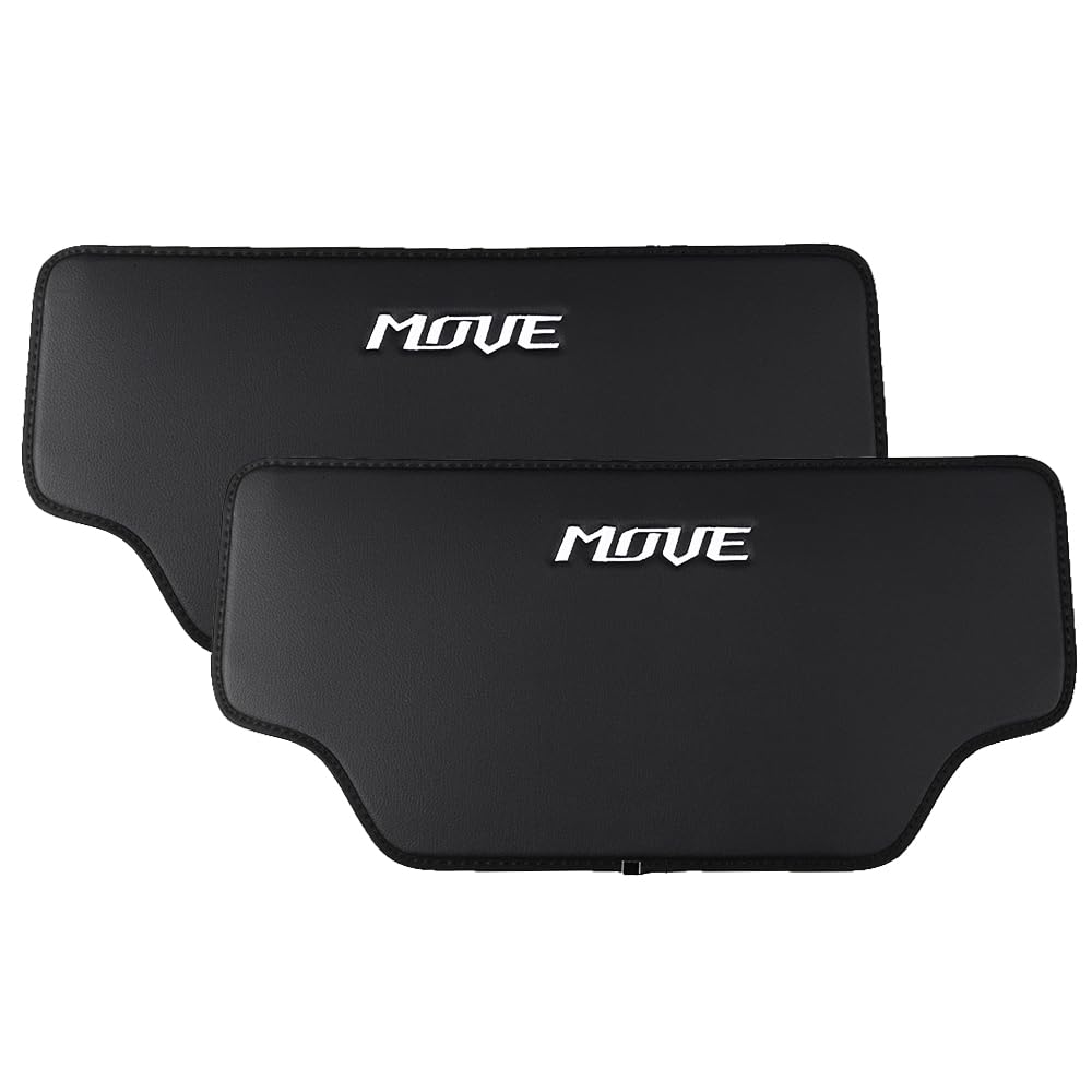 SAWAKAKI Kick Guard Seat Back Leather Mat for Daihatsu Move Interior Stain with Logo LA100S, LA110S, LA150S, LA160S, Prevention,