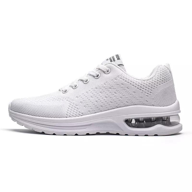 Large size 47 men's shoes sports and leisure fly-woven breathable and lightweight running shoes foreign trade air cushion couple men's and women's sh