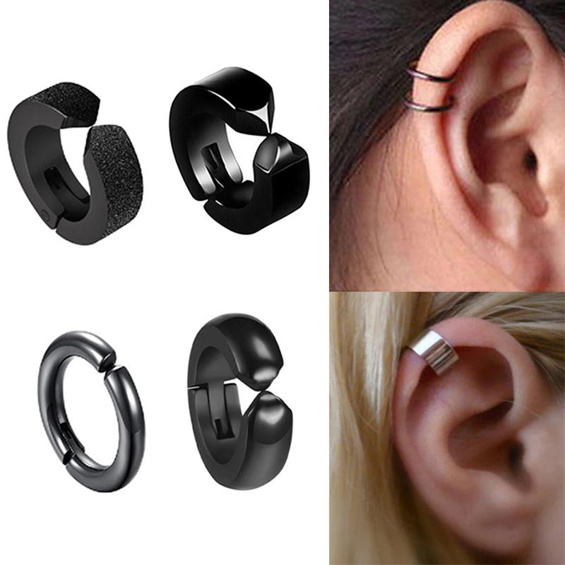 Orecchini Magnetici Flongo A Triangolo – Unisex, Senza Buco, In Acciaio Inox – Finti, Steampunk, Clip-on