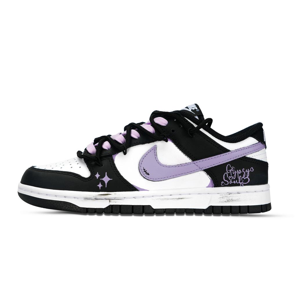 Nike Dunk Low top Skateboard Shoes Unisex Purple White Black DD1391-100(Team883-)