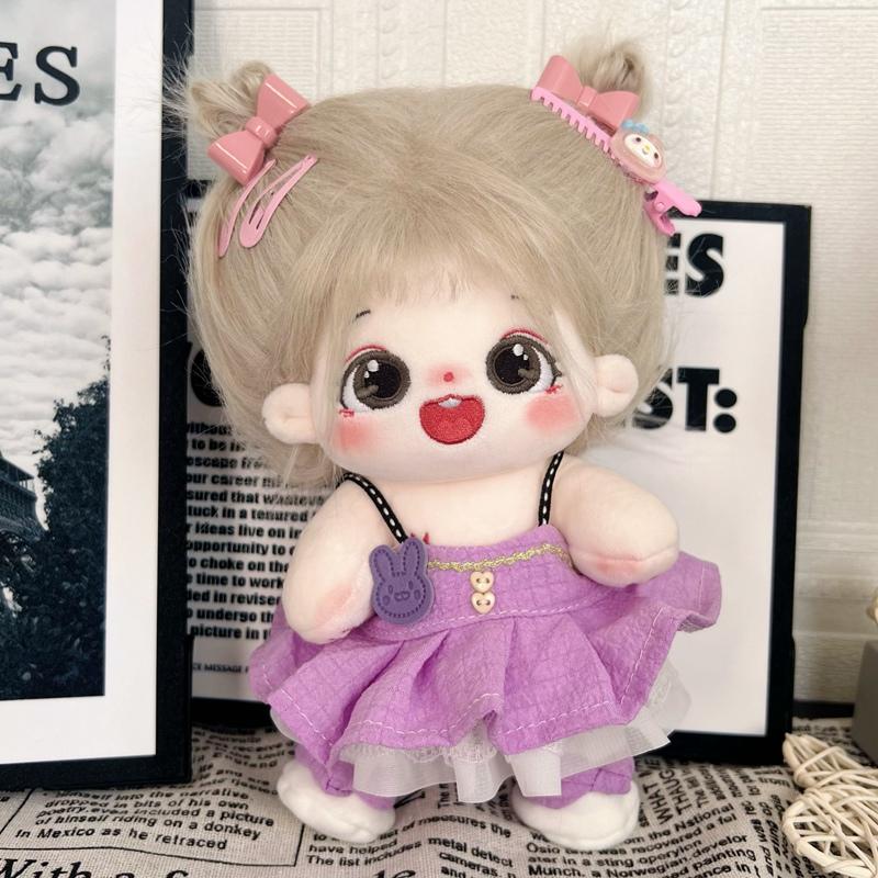 Bambola di Cotone Peluche Kawaii da 20 cm Bambola Idol Peluche Anime Vestito Peluche per Bambini Giocattoli Bambole Stellari Action Figure Vestito Regali per Bambine Bambini