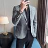 Fashion Suit Coat Men's Slim Fit Velvet Elegant Blazer Coat Business Casual Wedding Suit