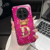 For Realme 12 4G Case Fashion Letters Hard Tempered Glass Back Covers For Oppo Realme12 Realme 12 RMX3871 Shockproof Phone Shell