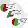 Metal Alloy S R Sport Logo Car Grille Badge Trunk Sticker Decoration Emblem For R-S F-Pace S-Type XE XF XJ XK XJR XFR XEL