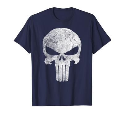 Marvel Punisher Totenkopf Symbol Distressed Grafik C1 T-Shirt