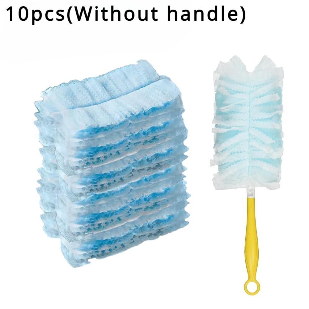

10 шт. одноразовые сменные насадки для тряпки, одноразовая сменная насадка для бытовой тряпки для чистки домашней офисной автомобильной мебели(Сине-Белый) 10pcs(Without handle) синий