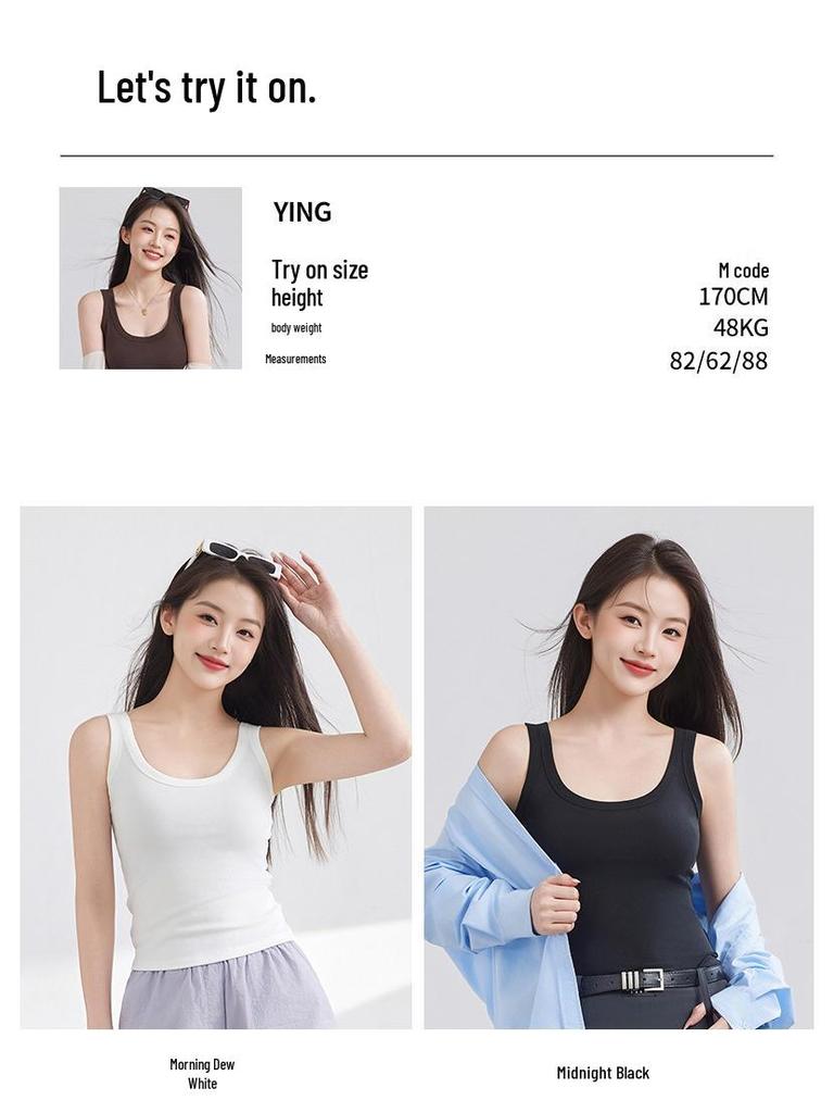 Women's Summer Tencel Lyocell U-Neck Sleeveless Knit Top