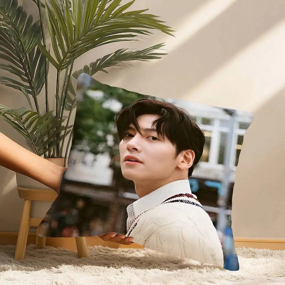 Ji Chang W-Wook Kpop Style Pillow Case Short Plush Print Cushion Cover Square Throw Pillow Covers Sofa Home Decor